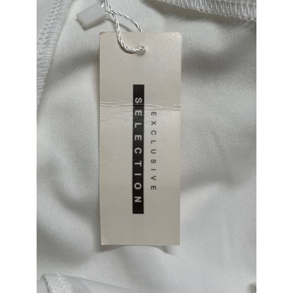 CBR Pants Womens Large White‎ Sheer Thin Cotton Blend Side Zip Minimalist Casual - Picture 8 of 13